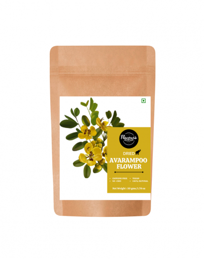 FLAVOURS AVENUE - Dried Avarampoo Flower (All Natural, Farm-fresh, Premium Quality Herb, Ideal for Tea Infusions) -  50gms / 1.76oz