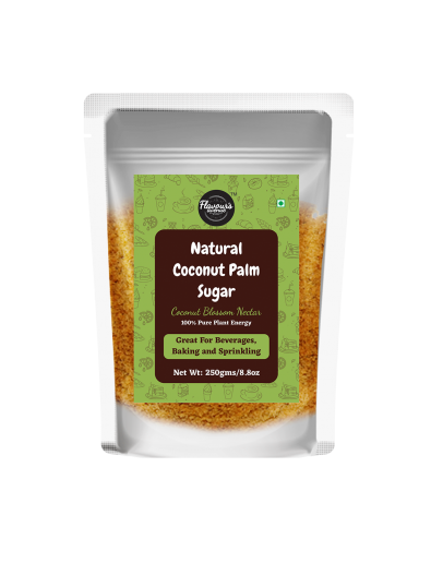 FLAVOURS AVENUE - Natural Coconut Palm Sugar - Coconut Jaggery, 250gms / 8.8oz (All Natural, Premium Quality, Great for Baking, Desserts & Coffee | No artificial flavours or colours)
