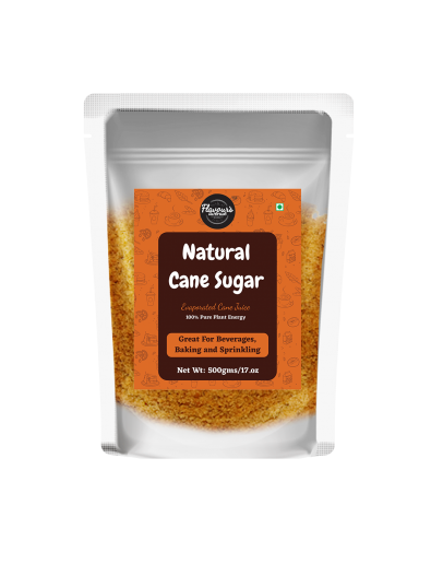 FLAVOURS AVENUE - Natural Cane Sugar - Cane Jaggery (All Natural, Premium Quality, Great for Baking, Desserts & Coffee | No artificial flavours or colours) - 500gms / 17.oz 