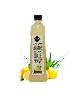 FLAVOURS AVENUE - Aloe Vera Lemonade Concentrate, 100% Natural, 750ml Makes 10-15 Drinks, Concentrate for Iced-teas/Hot Tea/Cocktails/Mocktails 