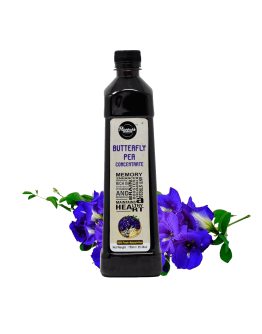 FLAVOURS AVENUE - Butterfly Pea Concentrate - 100% Real Ingredients, Makes 10-15 Drinks, Concentrate for Iced-teas , Hot Tea, Cocktails, Mocktails - 750ml / 25.36oz