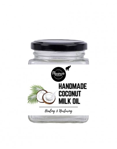 FLAVOURS AVENUE - Handmade Coconut Milk Oil - Virgin Coconut Oil (Cold Pressed, Preservative Free, Unrefined) - 200ml / 6.6oz