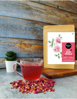 FLAVOURS AVENUE - Dried Rose Petals (100% Edible, Sun-Dried | Gulab Patti | Dried Rose Petals | Use in Tea, Baking, Making Rose Water, Crafting) - 50gms / 1.76oz