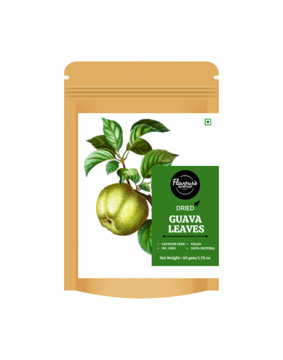 FLAVOURS AVENUE - Dried Guava Leaves - 50 gms (All Natural, Farm-fresh, Premium Quality Herb, Ideal for Tea Infusions)